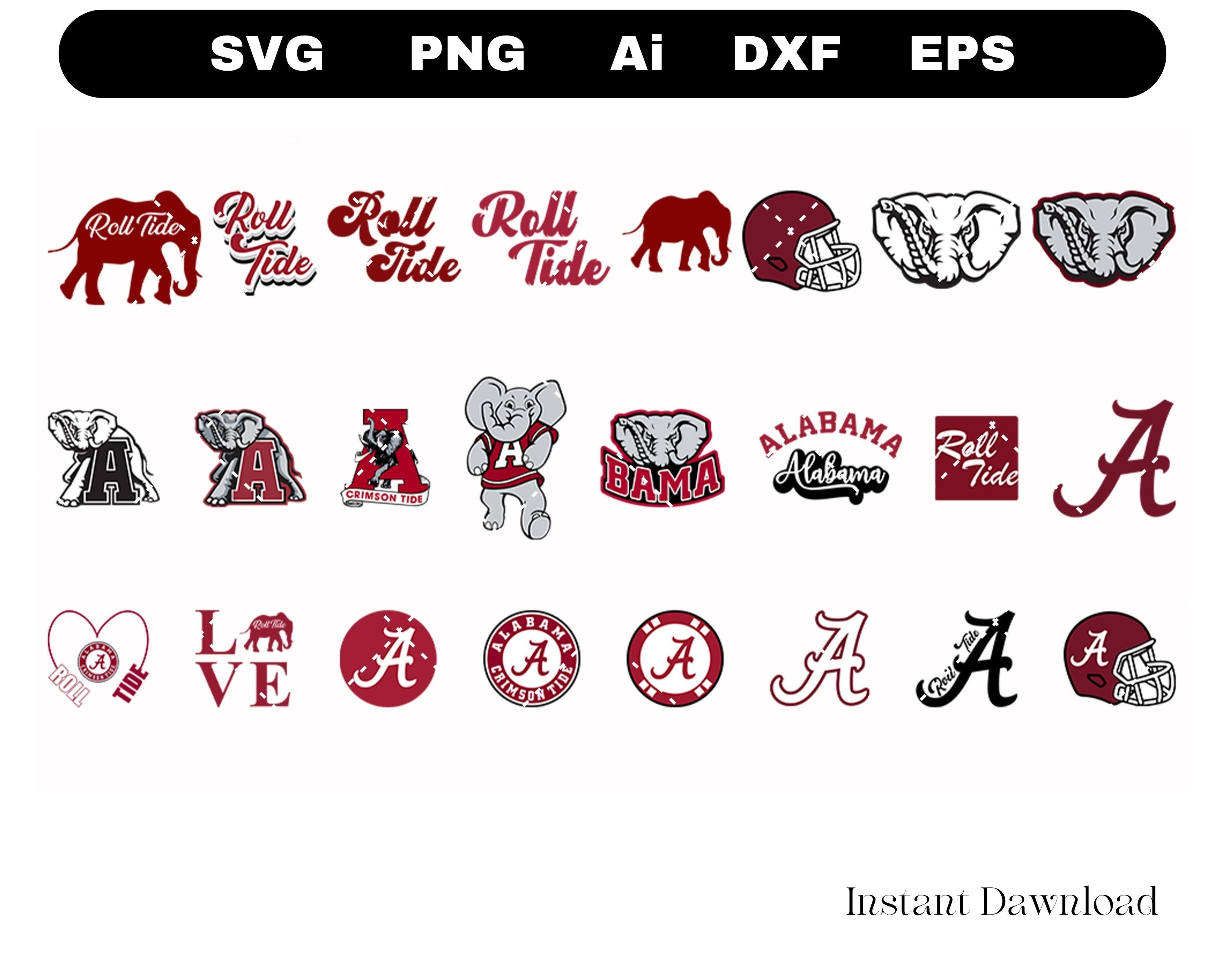 ALABAMA CRIMSON TIDE SVG BUNDLE, ROLL TIDE SVG, ALABAMA CRIMSON LOGO S