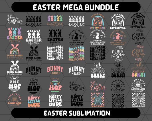 Easter SVG Bundle, Easter Bunny Bundle, Easter Quotes, Happy Easter SVG