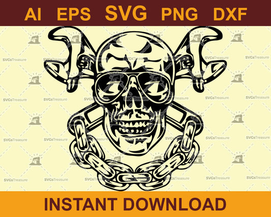 Skull Mechanic Svg | Mechanic Logo | Patriotic Skull Svg | Skull Mechanic Svg | Wrenches Svg | Skull Svg | Mechanic Skull Png | Cutting File