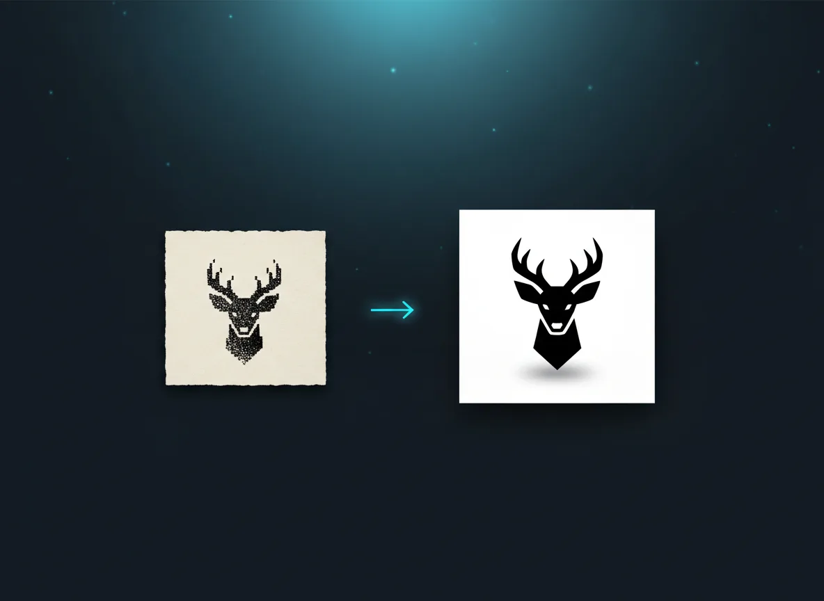 A black and white logo traced to SVG
